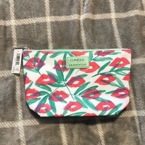Clinique x Drawbertson Floral Cosmetic Bag